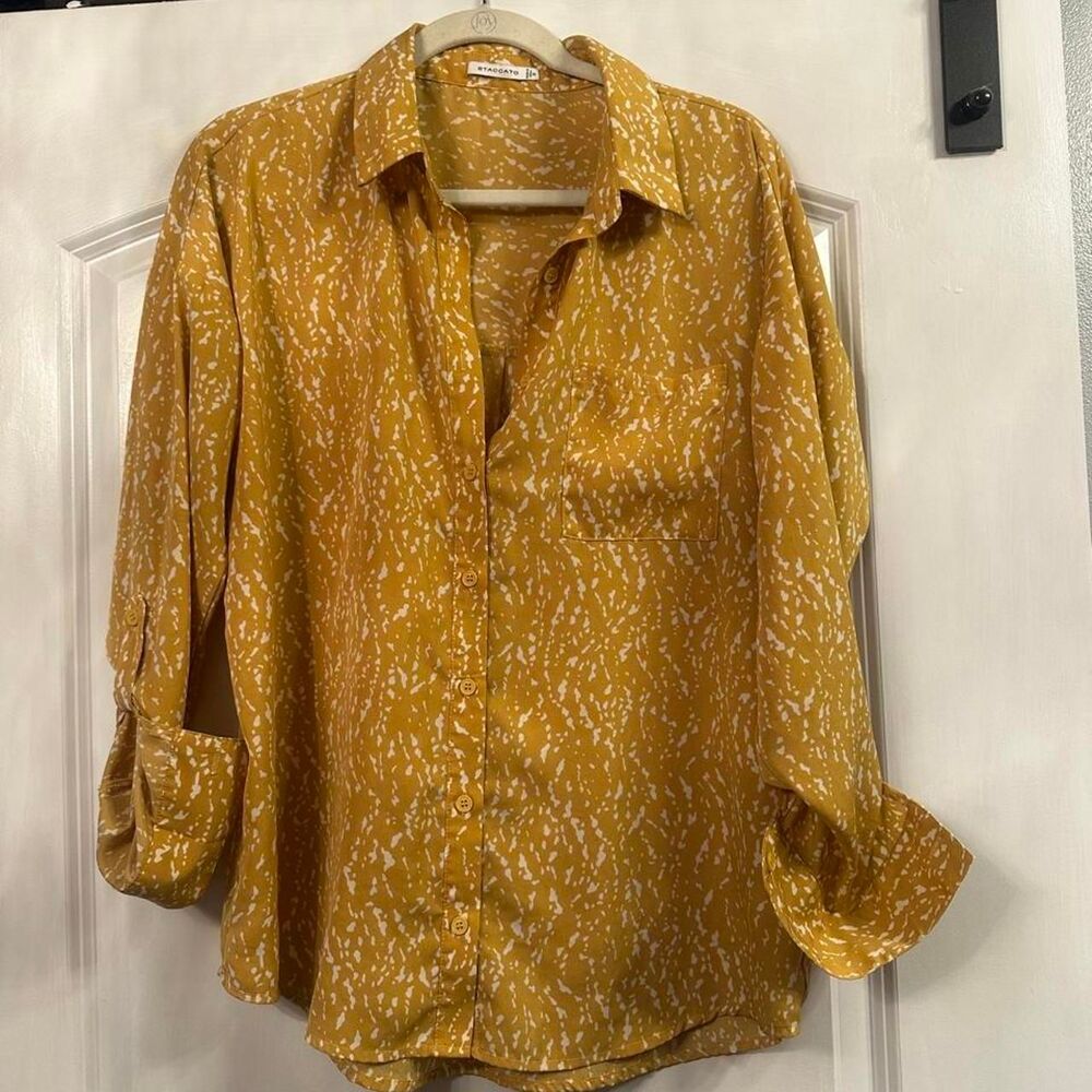 Staccato Women's Yellow and Gold Blouse